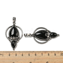 Природные подвески обсидиана&nbsp;G-F766-04AS-05