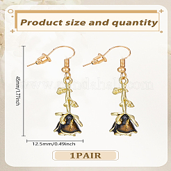 1 paire de boucles d'oreilles pendantes en alliage émaillé&nbsp;EJEW-LP0007-108A