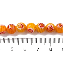 Ручной работы millefiori стеклянные бусины нитки&nbsp;LAMP-G164-05D