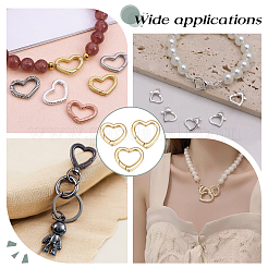 6 шт. 3 стиля стойки с покрытием из латуни пружинные затворные кольца&nbsp;KK-PH0013-94