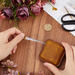 Кожаная рулетка с цветочным узором AJEW-WH20001-30B