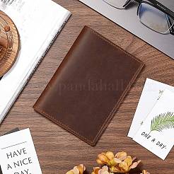 Прямоугольная кожаная обложка для путешествий на паспорт AJEW-WH20007-02B