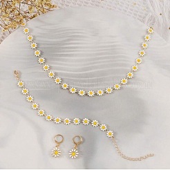 Ожерелья из сплава маргаритки с эмалированными звеньями&nbsp;FS-WGB8665-01