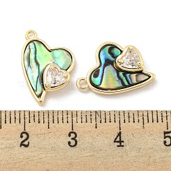 Natur Paua Muschel Anhänger&nbsp;KK-L211-010G-01
