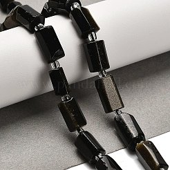 Естественный золотистый отлив обсидиан бисер пряди G-K245-I19-01