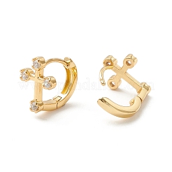 Прозрачные серьги-кольца с кубическим цирконием для женщин EJEW-P196-23G