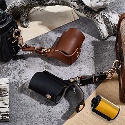 2 шт. 2-цветный прямоугольный чехол для камеры из искусственной кожи с подвеской-украшением&nbsp;AJEW-CL0002-26