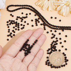 2 нити бусин из натурального черного оникса G-NB0004-19