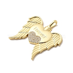 Латунные микропаве прозрачные подвески с фианитом KK-H519-09G