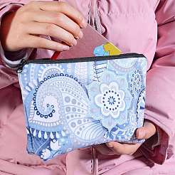 6шт 6 цвета полиэфирный брезент на молнии косметические мешочки ABAG-SZ0001-25