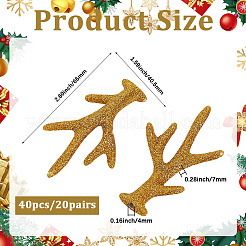 40шт. бархатная ветка снеговика из рогов оленя&nbsp;DOLL-GF0001-08B