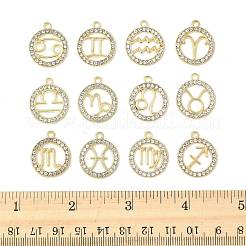 24 шт. 12 стиля подвески из цинкового сплава со стразами FIND-FS0004-40