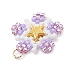 Подвески-звезды из стеклянных бусин&nbsp;PALLOY-MZ00641-04