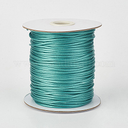 Экологически чистый корейский вощеный шнур из полиэстера, светло-зеленый, 0.8 мм, около 174.97 ярда (160 м) / рулон