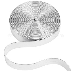 Плоский шнур из искусственной кожи, для декора подушек, серебряные, 15x0.8 мм, около 5.47 ярда (5 м) / пачка