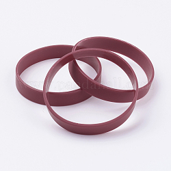 Bracelets en silicone, Bracelets de cordon, brun coco, 7-1/8 pouce (18 cm), 12x2mm