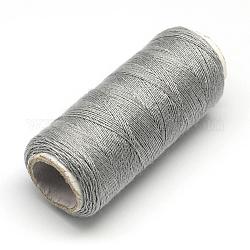 402 cordons de fils à coudre en polyester pour tissus ou bricolage, gris clair, 0.1mm, environ 120 m / bibone , 10 rouleaux / sac