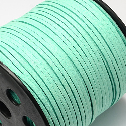 Faux Suede Cord, Faux Suede Lace, Aquamarine, 5x1.4mm, about 49.21 yards(45m)/roll