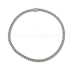 304 in acciaio inossidabile collane a catena Cuban Link, colore acciaio inossidabile, 24.13 pollice (61.3 cm)