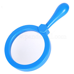 Lupa de mano de plástico abs, con lentes de vidrio, cielo azul profundo, 20.5x11.5x2.8 cm, ampliación: 5x, tamaño del embalaje: 20.5x11.8x2.9 cm