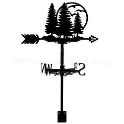 Indicatore di direzione del vento di ferro orangutan, banderuola per strumento di misurazione del vento da giardino all'aperto, albero, 272x358mm