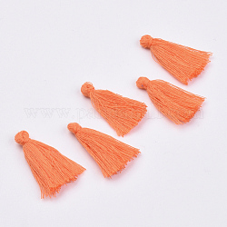 Décorations de gland en polycoton (coton polyester) faites à la main, décorations pendantes, orange, 29~35mm