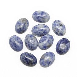 Cabujones de jaspe de punto azul natural, oval, 18x13x5mm