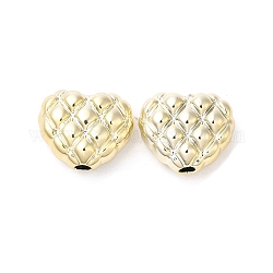 Placcatura di perle di plastica ccb, cuore, oro, 17x20x9mm, Foro: 3 mm
