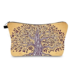 Bolsos de embrague de tela con patrón de árbol de la vida, monedero para mujer, oro, 220x132x40mm