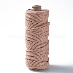 Cotton String Threads, Macrame Cord, Decorative String Threads, for DIY Crafts, Gift Wrapping and Jewelry Making, Dark Salmon, 3mm, about 54.68 yards(50m)/roll