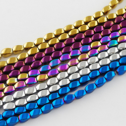 Non magnetici perle ematite sintetico fili, grado a, twist ovale, colore misto, 12x6x6mm, Foro: 1 mm