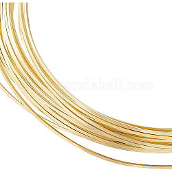 真鍮ワイヤ  角線  ゴールドカラー  22ゲージ  0.6x0.6mm  約16.40フィート（5m）/ pc