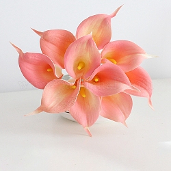 Flor artificial de imitación de cuero de cala, Flor artificial para decoración interior y exterior., rosa, 350x90x70mm