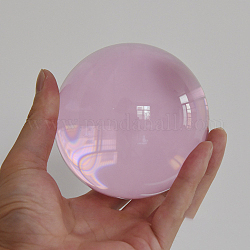 Glas Display Dekorationen, Kristallkugel, Runde, rosa, 30 mm