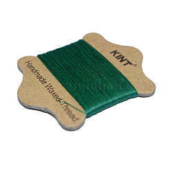 ワックスナイロンコード  濃い緑  0.65mm  約21.87ヤード（20m）/カード