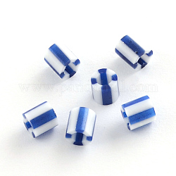 Recharges de perles à repasser en PE, colonne, bleu royal, 5x5mm, Trou: 3mm
