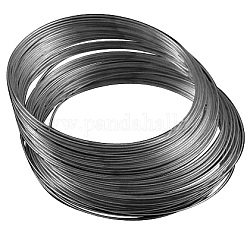 Cable de memoria de acero al carbono, para hacer collares, collar de alambre, gunmetal, 11.5 cm, alambre: 0.6 mm (calibre 22), 100 círculos / set