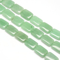 Natural Rectangle Green Aventurine Beads Strands, 20x15x6mm, Hole: 1mm, about 20pcs/strand, 15.74inch