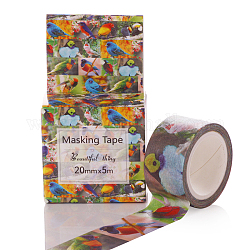 DIY Scrapbook Decorative Paper Tapes, Adhesive Tapes, Flower, Colorful, 20mm