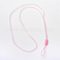 Correas de cordón de goma, con fornituras de plástico, rosa perla, 15.3 pulgada