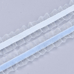 Cinta de organza de terciopelo, azul aciano, 3/4 pulgada (18 mm), aproximamente 20yards / rodillo (18.29 m / rollo)