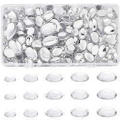 Cabochons acryliques transparents nbeads, ovale, clair, 240 pcs / boîte