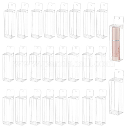 Emballage cadeau rectangle en plastique transparent pvc, boîte pliante étanche, clair, produit fini : 2.5x2.5x8.7cm