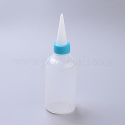 Пластиковые клей бутылки, белые, 4.55x14.55 см, мощность: 100мл