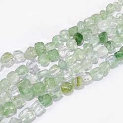 Chapelets de perles en verre, pierre roulée, imitation quartz, 8~10mm, Trou: 8~10mm, environ 1 pouce