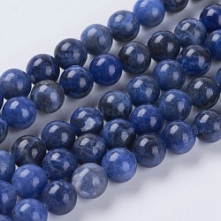 Chapelets de perles en sodalite naturelle, ronde, 8mm, Trou: 1mm