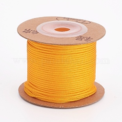 Cordes en nylon, fils de chaîne cordes, ronde, orange, 1.5mm, environ 25 m / bibone 