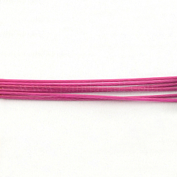 Fil de queue de tigre, revêtu de nylon 201 acier inoxydable, rose chaud, 0.38mm, environ 6889.76 pied (2100 m)/1000g