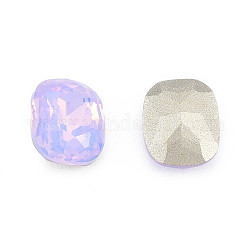 K9 cabujones de cristal de rhinestone, puntiagudo espalda y dorso plateado, facetados, oval, violeta, 10x8x4mm