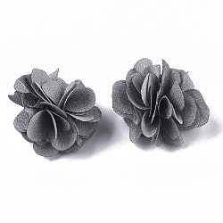 Fiori in tessuto di poliestere, per fasce fai da te accessori floreali accessori per capelli da sposa per ragazze donne, grigio, 34mm